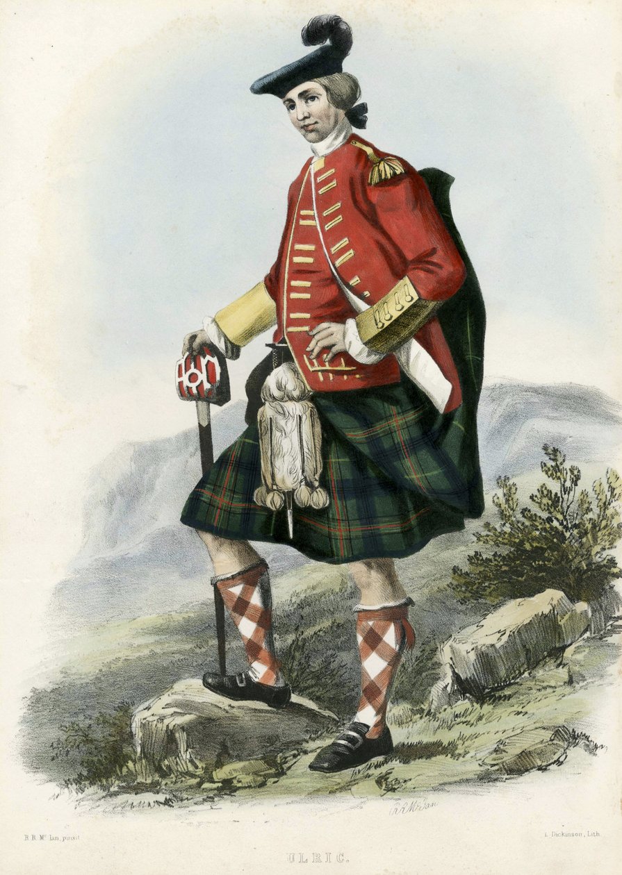 Ulryk, z The Clans of the Scottish Highlands, wyd.1845 autorstwa Robert Ronald McIan