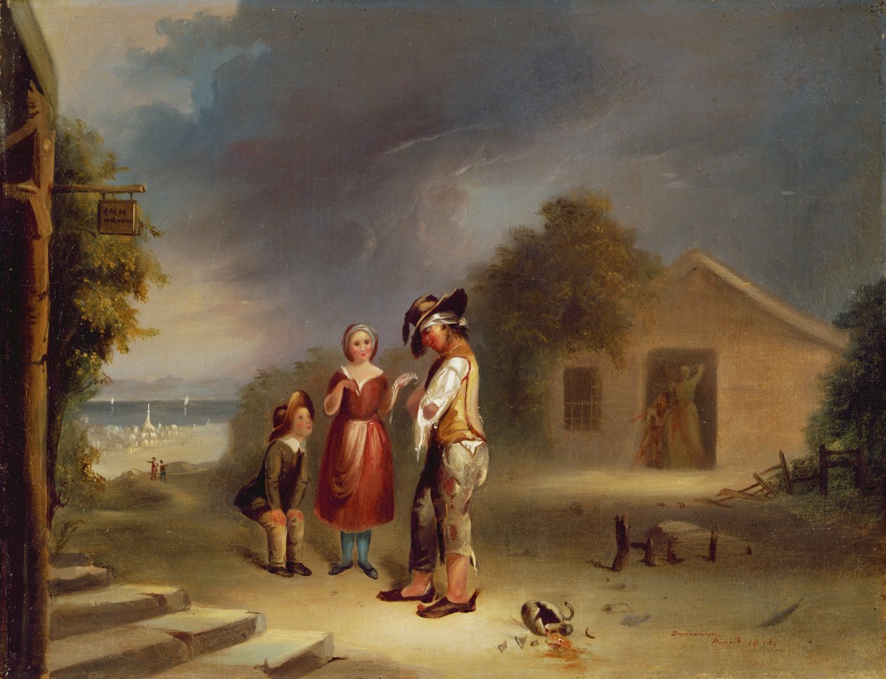 Sytuacja pijaków, 1845 autorstwa Robert Scott Duncanson