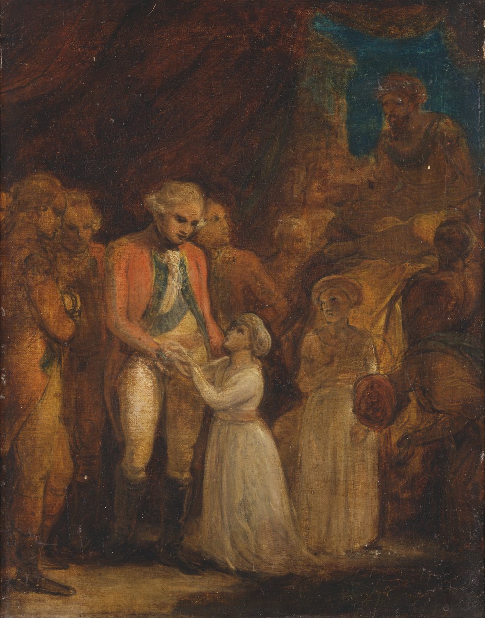 Dwaj synowie Tipu Sahiba, sułtana Mysore, przekazani jako zakładnicy generałowi Cornwallisowi autorstwa Robert Smirke