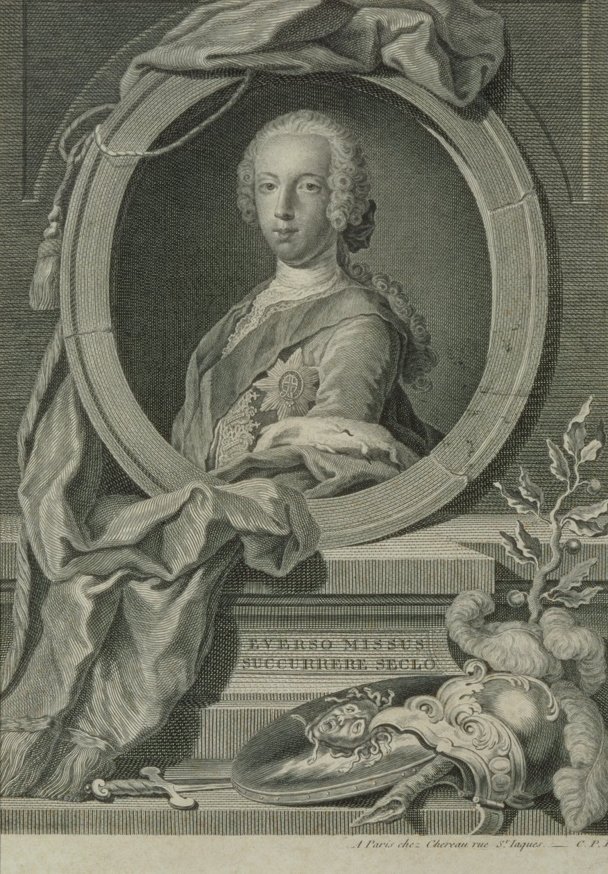 Książę Karol Edward Stuart (1720-88) (miedzioryt) autorstwa Robert Strange