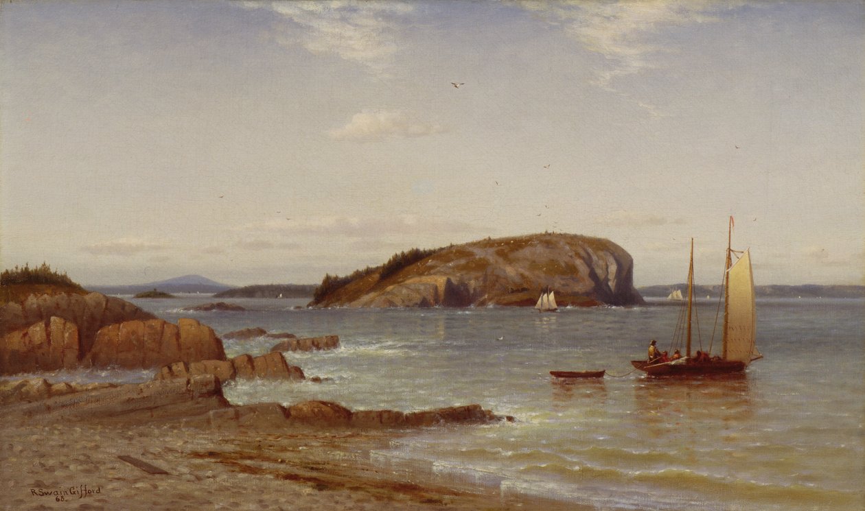 Łysa Wyspa Jeżozwierzy, 1868 autorstwa Robert Swain Gifford