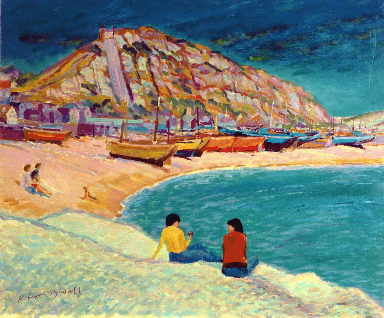 Hastings: scena na plaży autorstwa Robert Tyndall