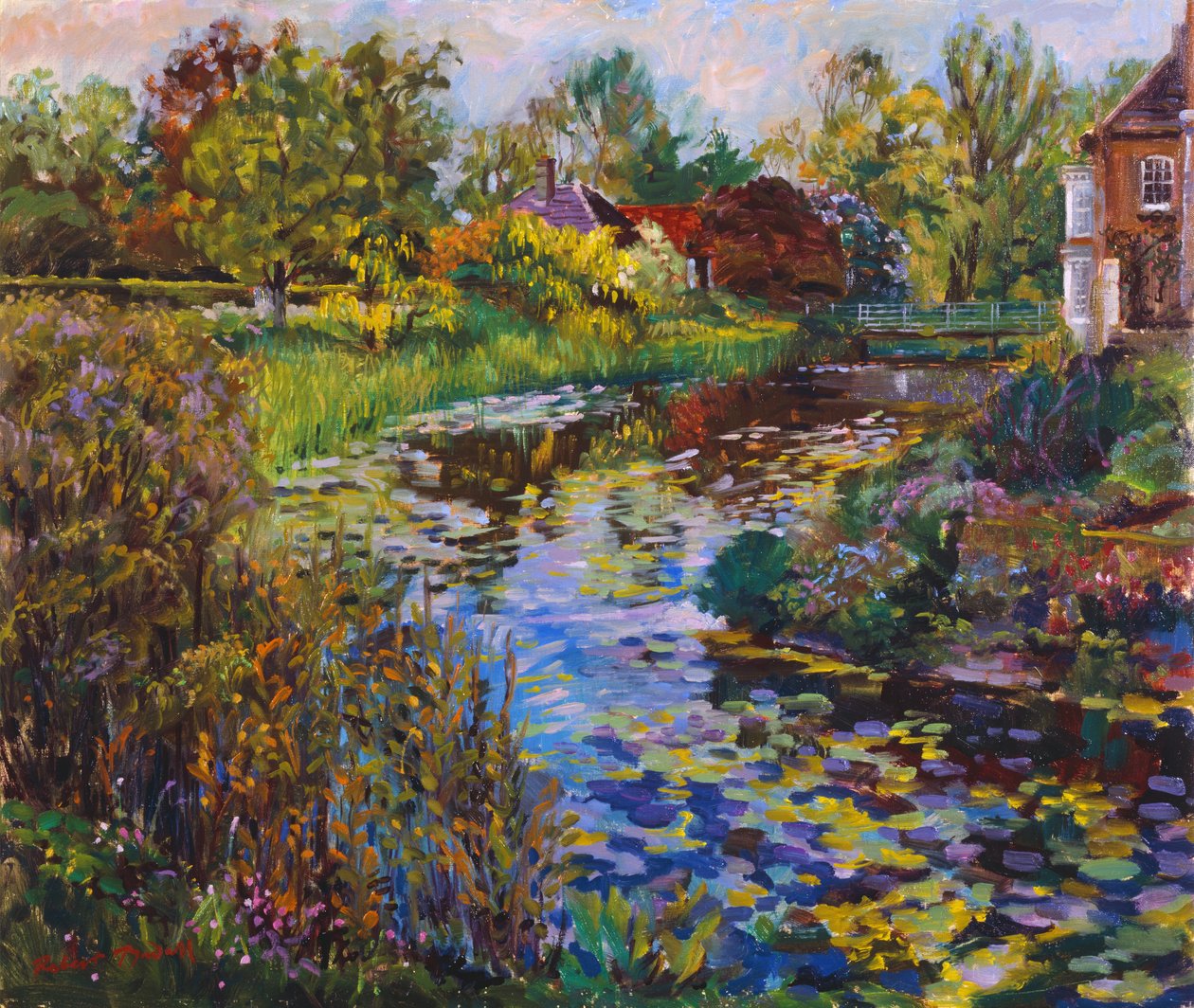 Dom z fosą, nowe drewno, Sussex autorstwa Robert Tyndall