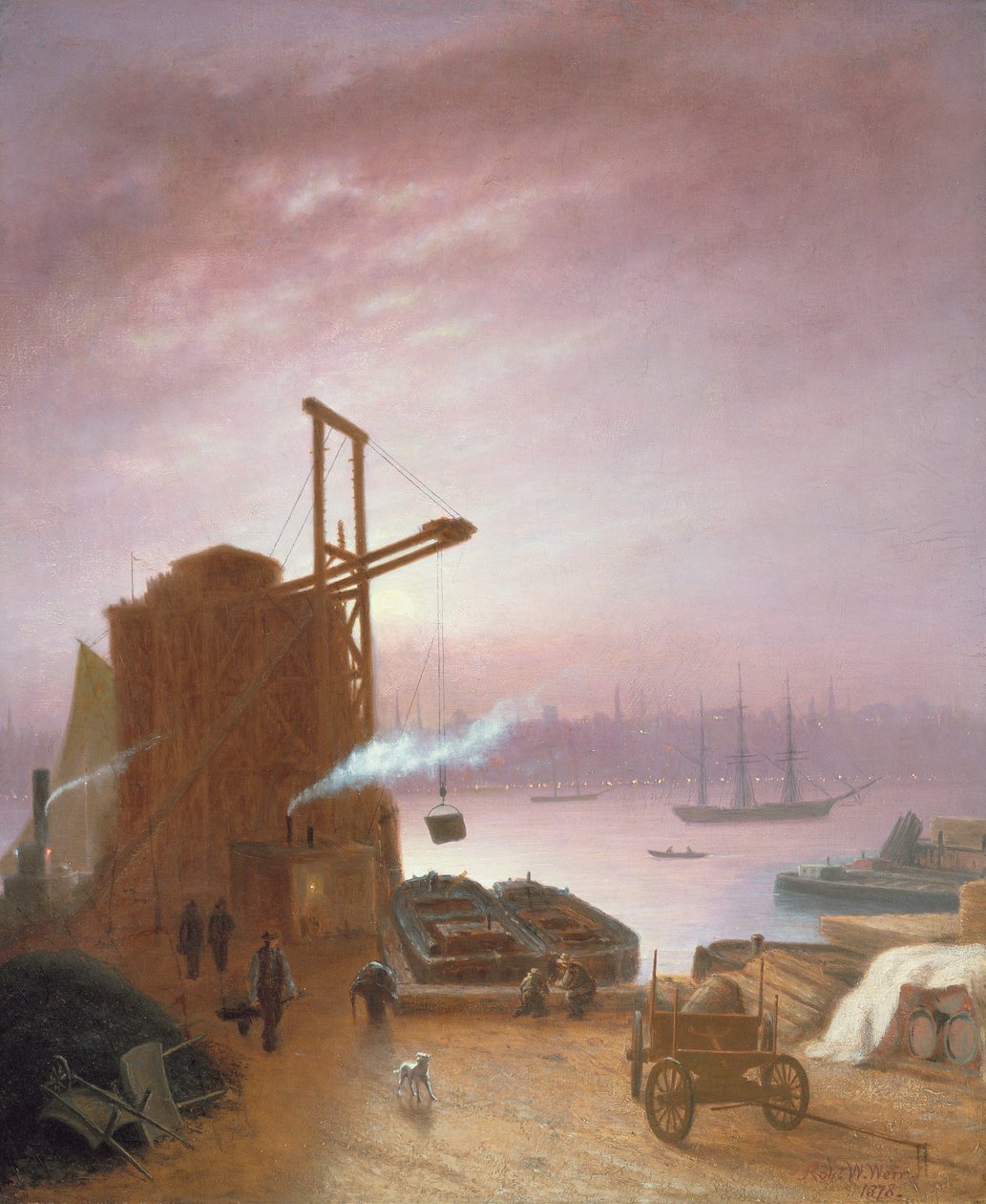 Rzeka Hudson z Hoboken, 1878 autorstwa Robert Walter Weir