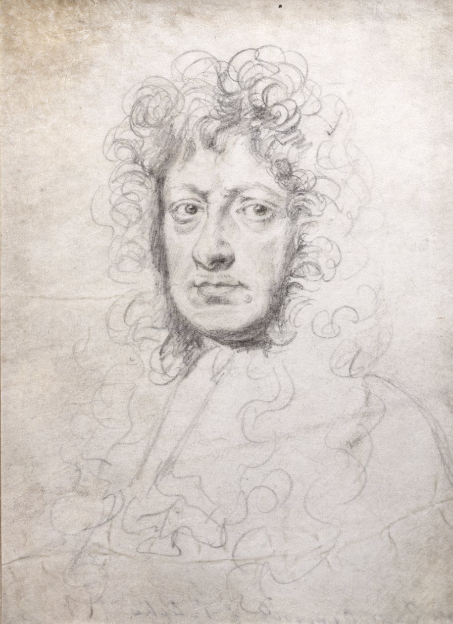 Portret Jakuba II (1633-1701) (ołówek na papierze welinowym) autorstwa Robert White