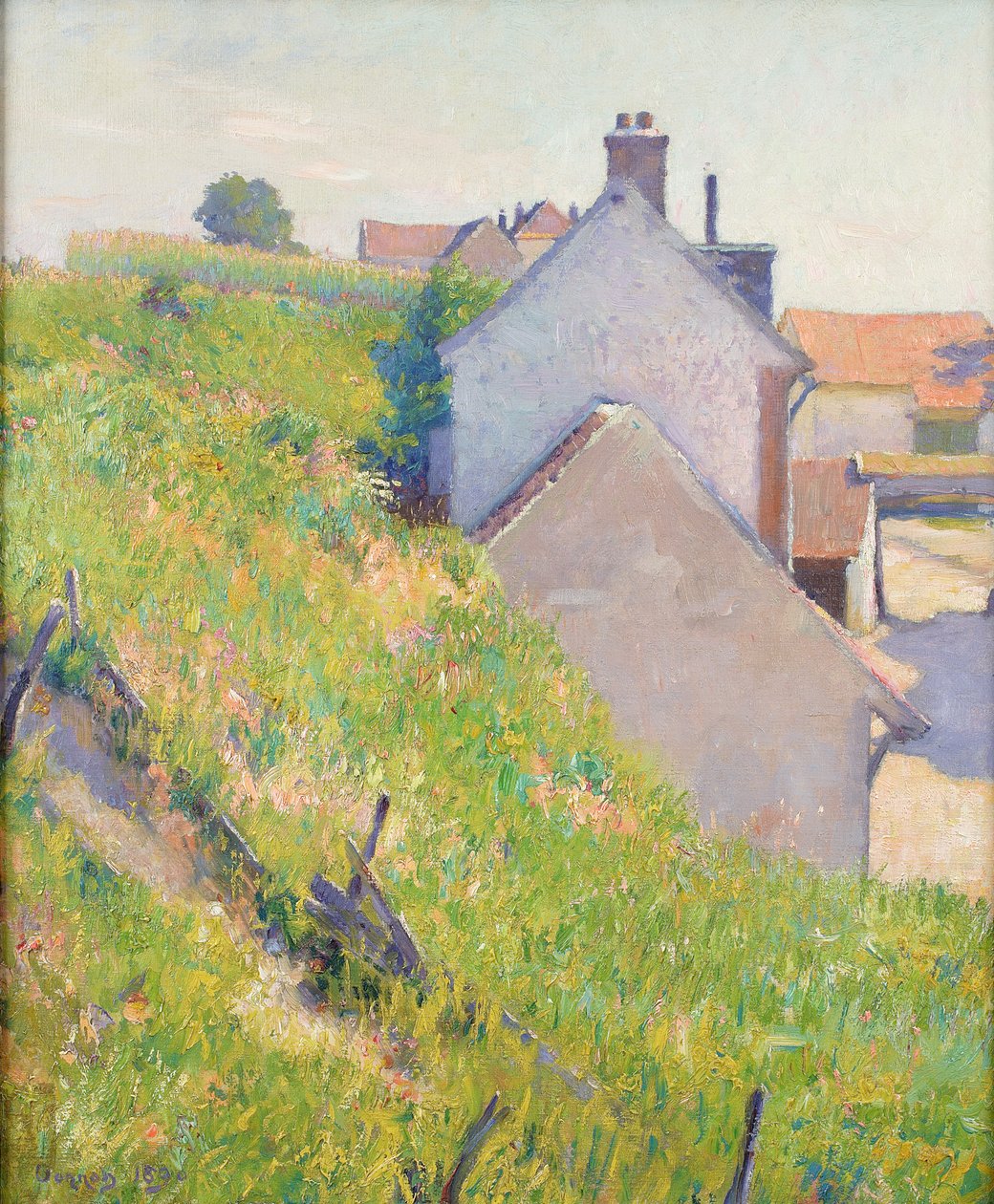 Wzgórze oświetlone słońcem, 1890 autorstwa Robert William Vonnoh