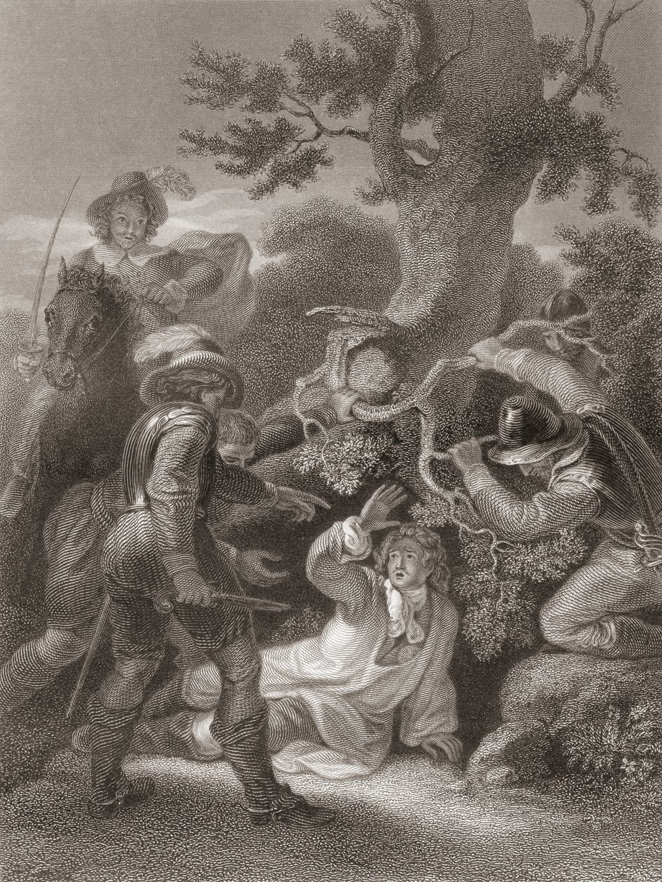 Książę Monmouth sfotografowany po bitwie pod Sedgemoor. Z Historii Anglii opublikowanej w 1859 roku. autorstwa Robert (after) Smirke