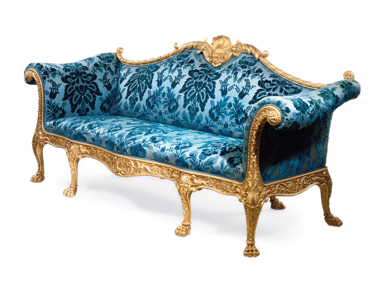 Sofa z pozłacanego drewna George III autorstwa Robert Adam