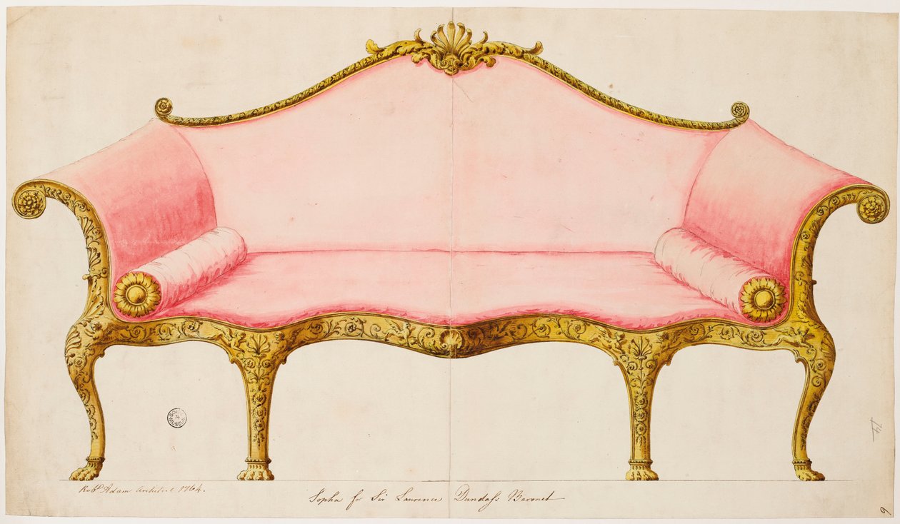 Sofa dla Sir Lawrence Dundas autorstwa Robert Adam