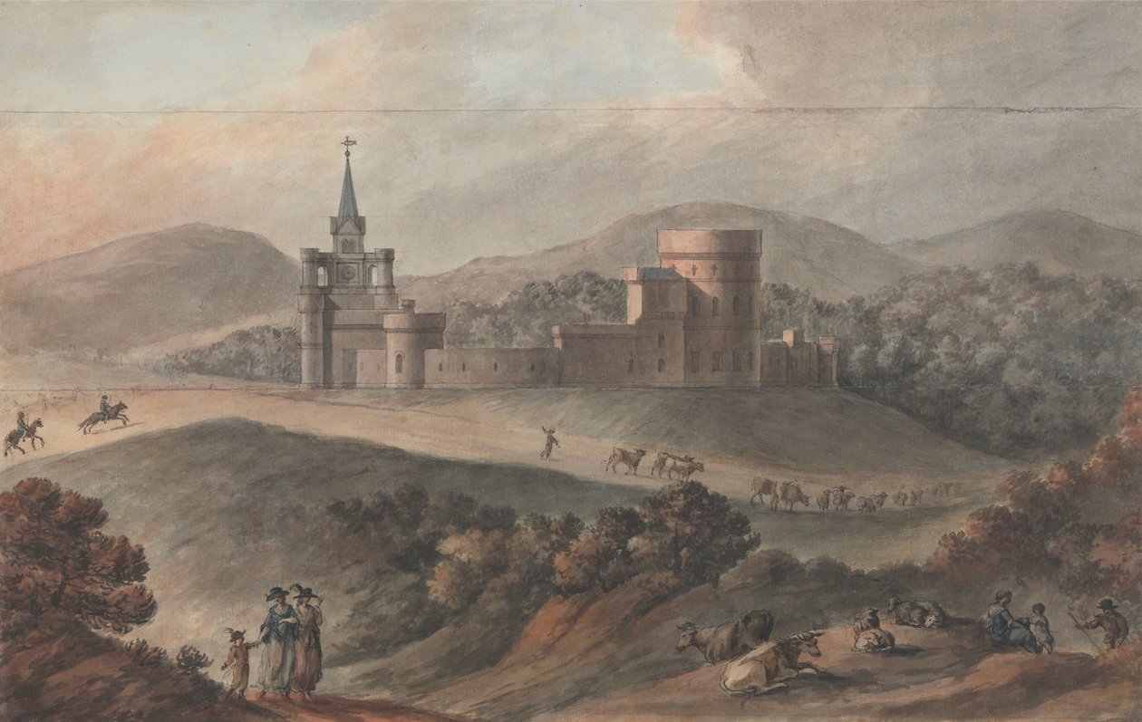 Badanie dla stabilnego sądu w Kirkdale, Wigtownshire, Szkocja autorstwa Robert Adam