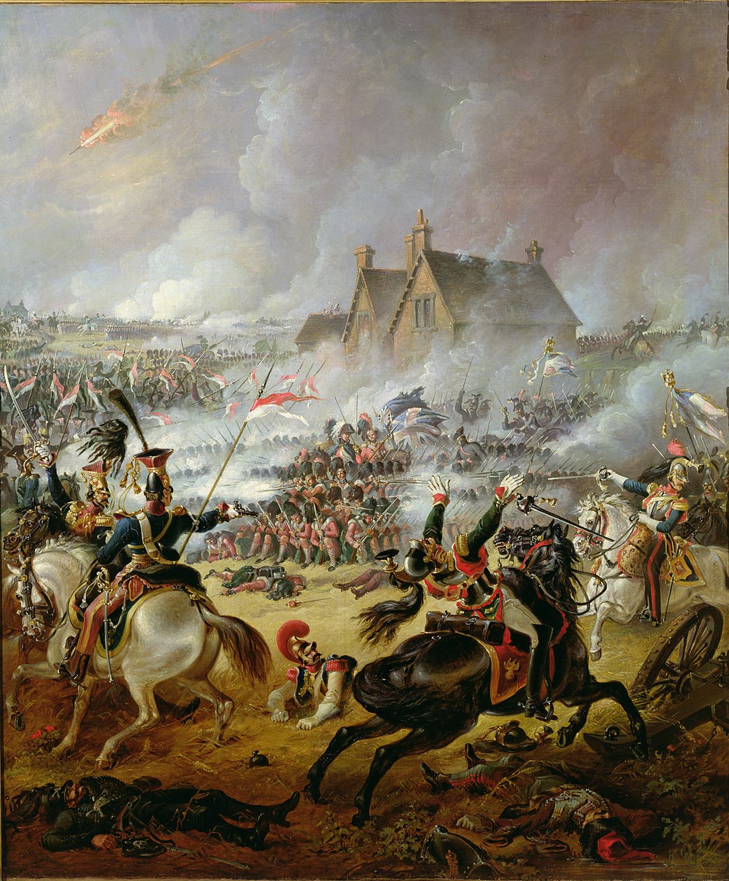 Bitwa pod Waterloo (olej na płótnie) autorstwa Robert Alexander Hillingford