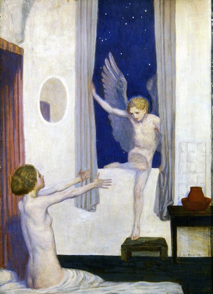 Wizyta Kupidyna autorstwa Robert Anning Bell
