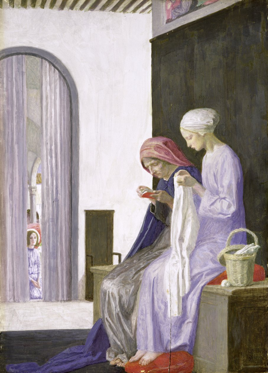 Maryja w Domu Elżbiety, 1917 autorstwa Robert Anning Bell