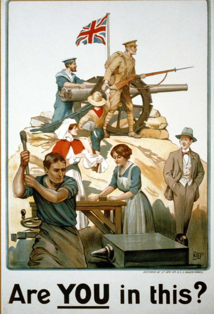 Brytyjski plakat z I wojny światowej autorstwa Robert Baden Powell