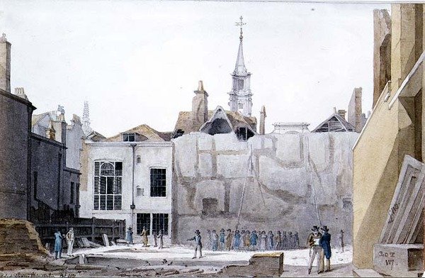 Rozbiórka Siodlarni Hall, Cheapside, City of London autorstwa Robert Blemell Schnebbelie