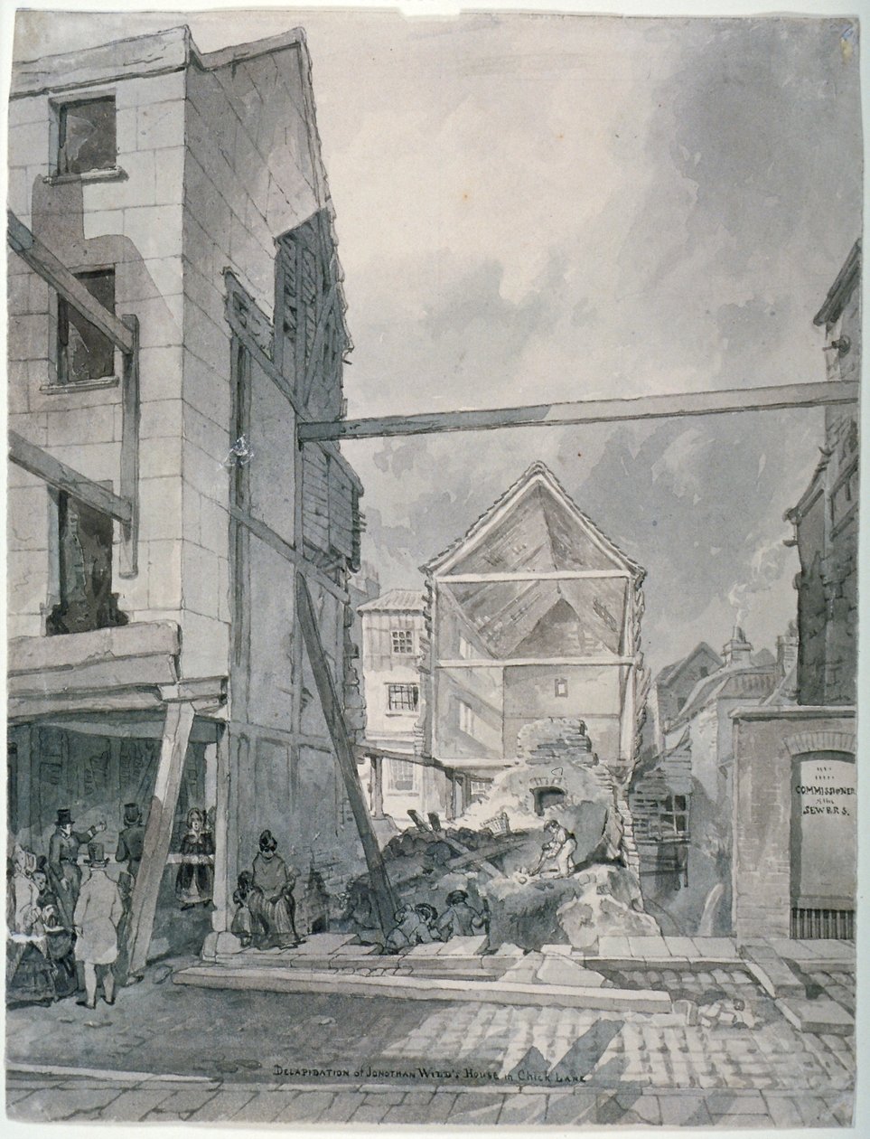 Chick Lane, miasto Londyn, 1825 autorstwa Robert Blemmell Schnebbelie
