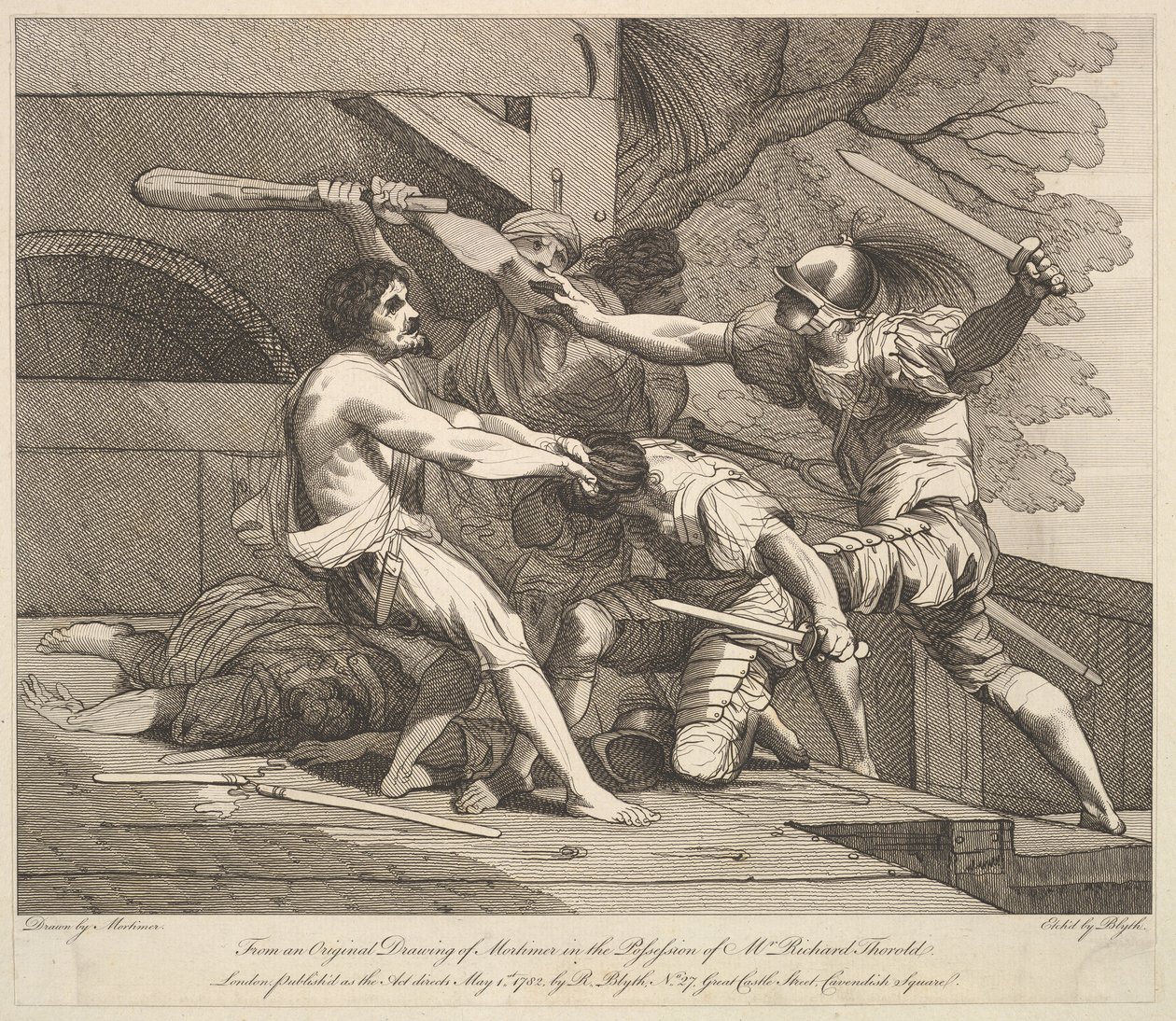 Szturm na Twierdzę Banditti, 1 maja 1782. autorstwa Robert Blyth