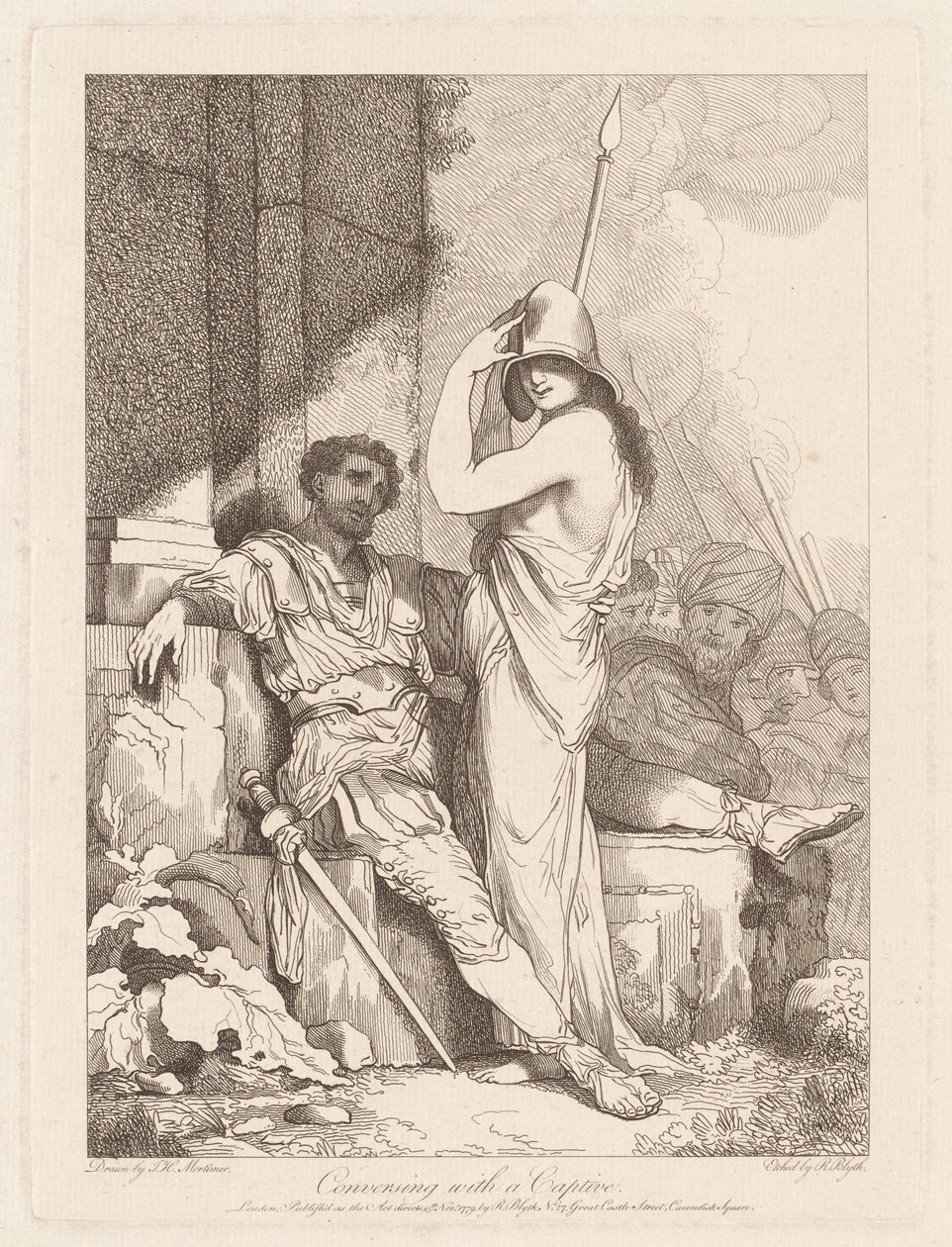 Rozmowa z więźniem autorstwa Robert Blyth, after John Hamilton Mortimer