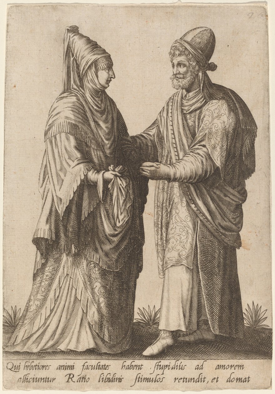 Ci, którzy otępiają zdolności umysłowe... autorstwa Robert Boissard after Jean Jacques Boissard