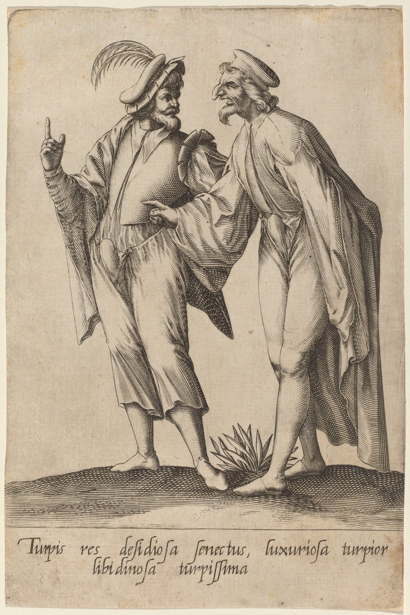 Starość to brzydka rzecz... autorstwa Robert Boissard after Jean Jacques Boissard