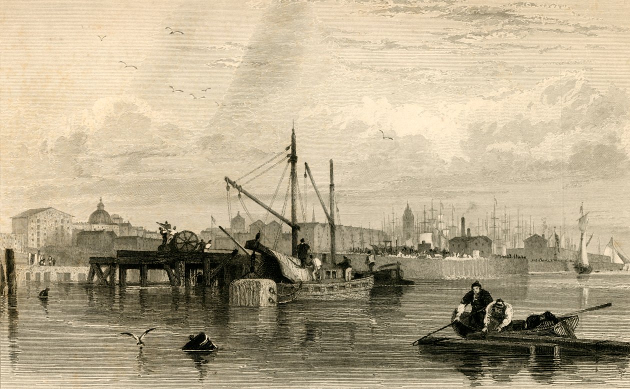 Liverpool, od Mersey, nr 1..., połowa XIX wieku. autorstwa Robert Brandard