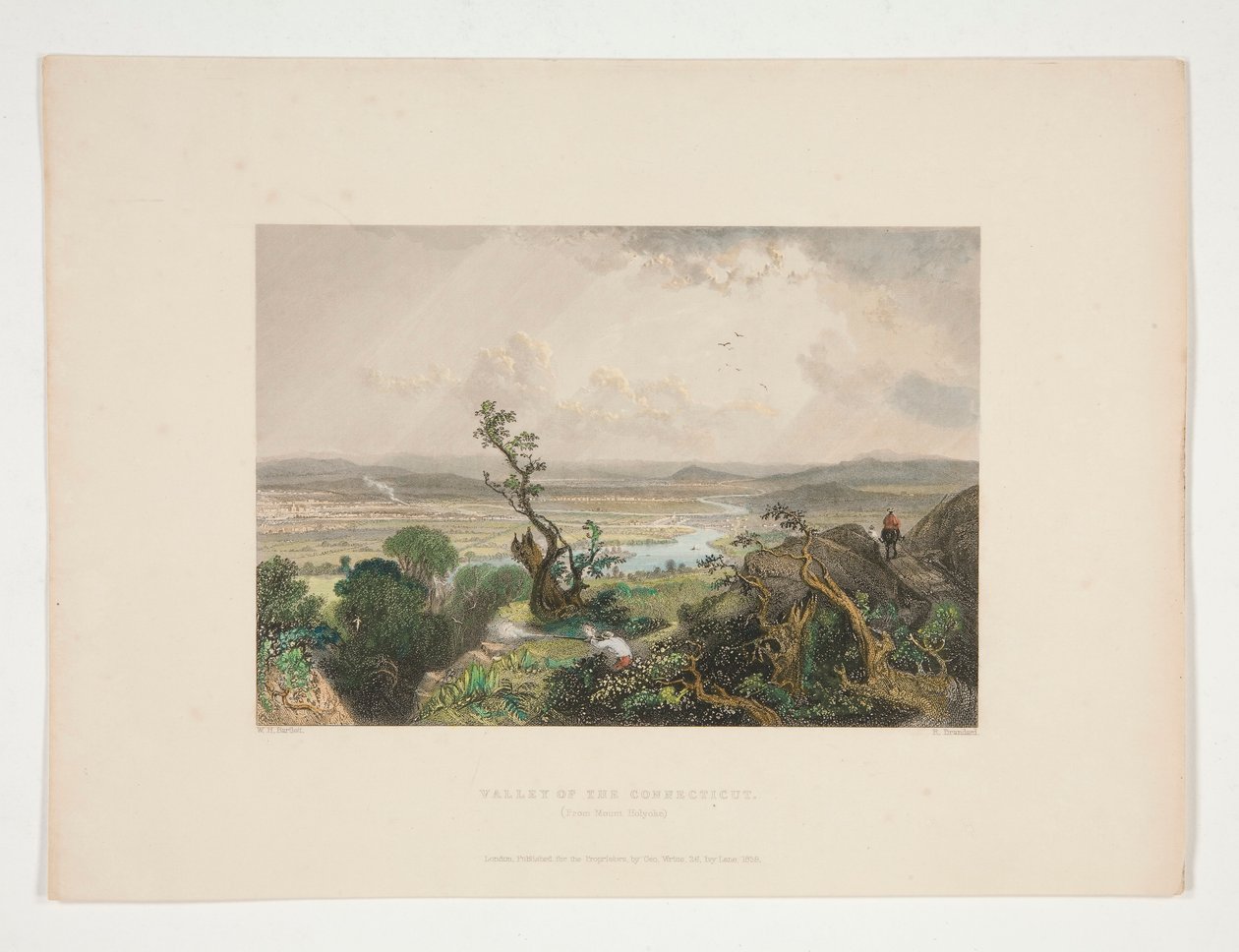 Dolina Connecticut (z góry Holyoke), ilustracja dla Nathaniela Parkera Willisa autorstwa Robert Brandard