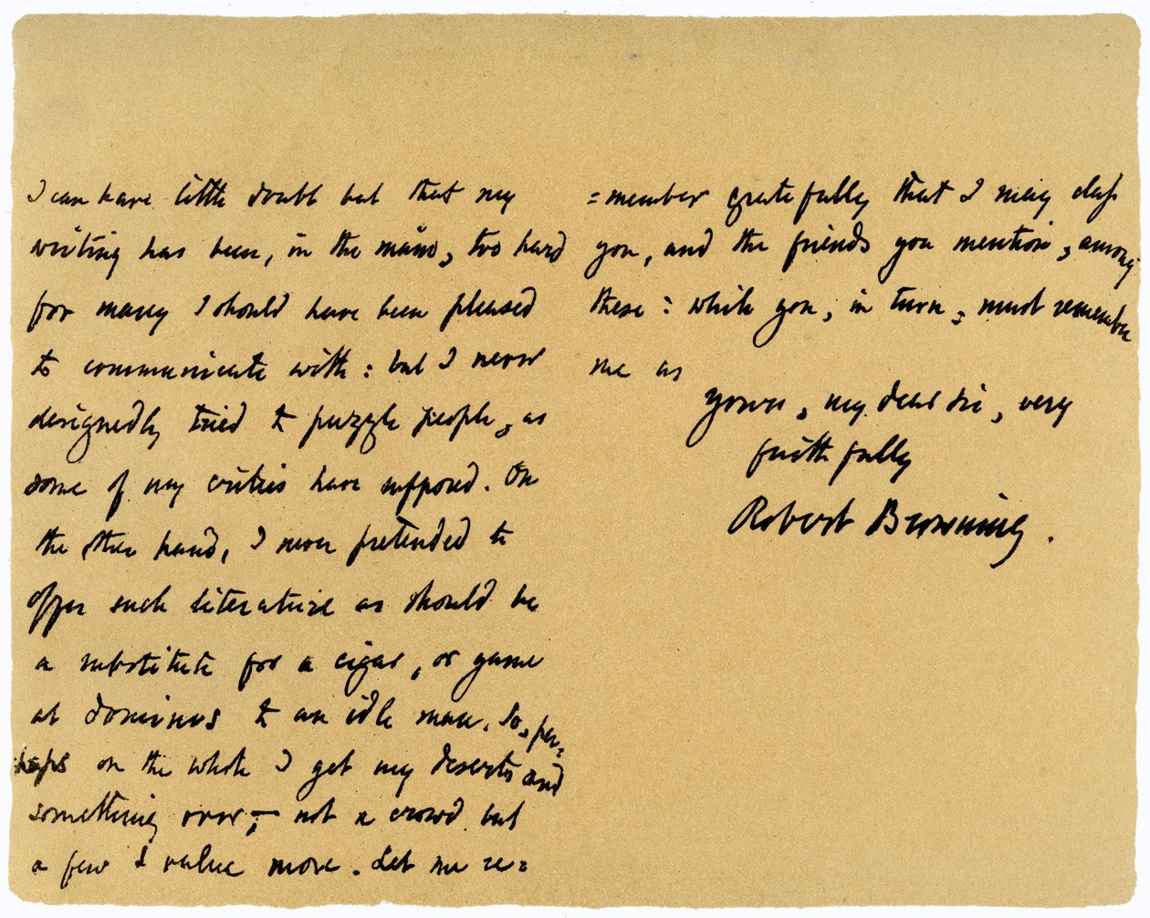 List Roberta Browninga do Williama G Kingslanda, 27 listopada 1868 r. autorstwa Robert Browning