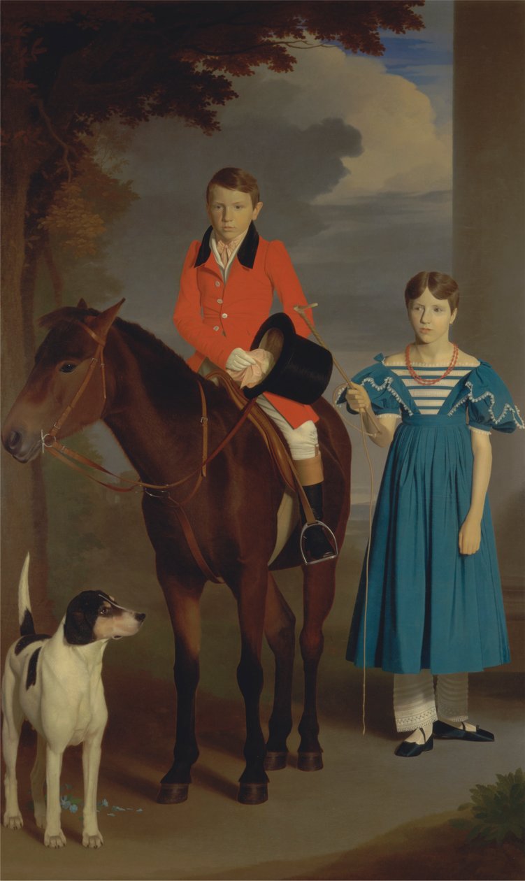 John Gubbins Newton i jego siostra Mary Newton autorstwa Robert Burnard