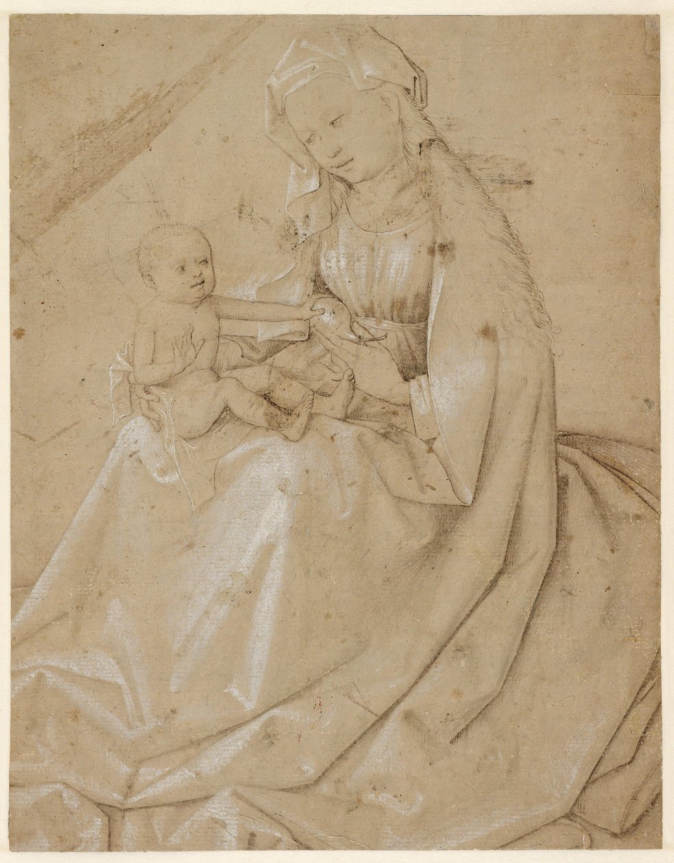 Madonna z Dzieciątkiem trzymającym gruszkę autorstwa Robert Campin