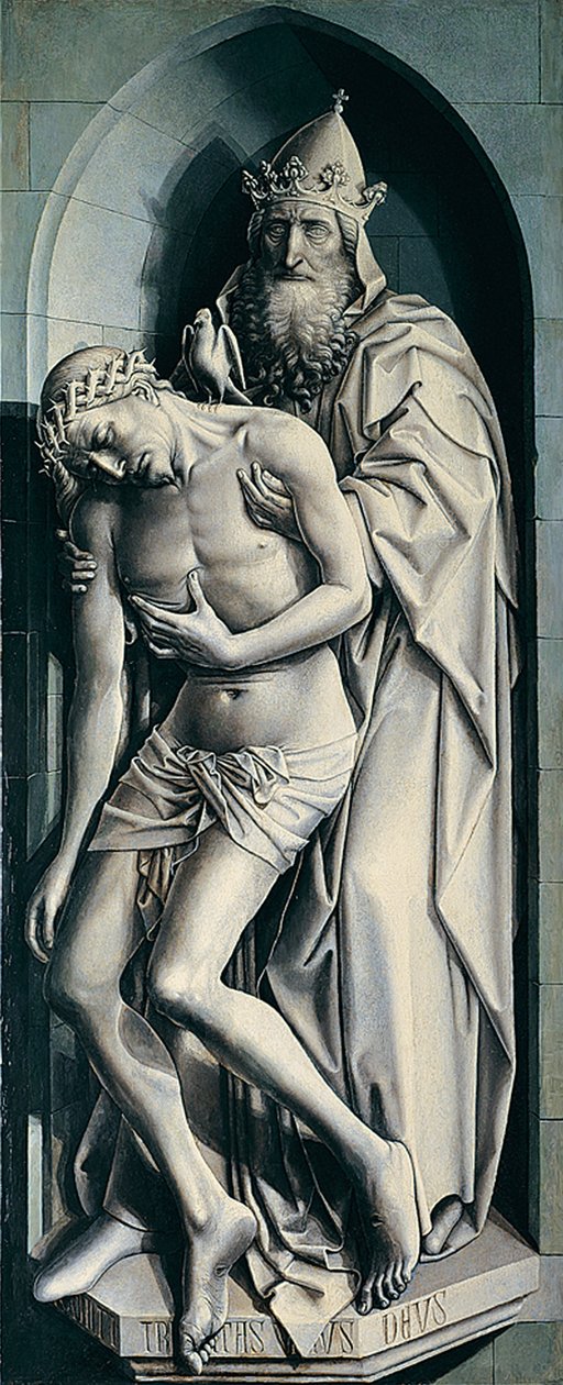Panele Flémalle: Trójca Święta autorstwa Robert Campin