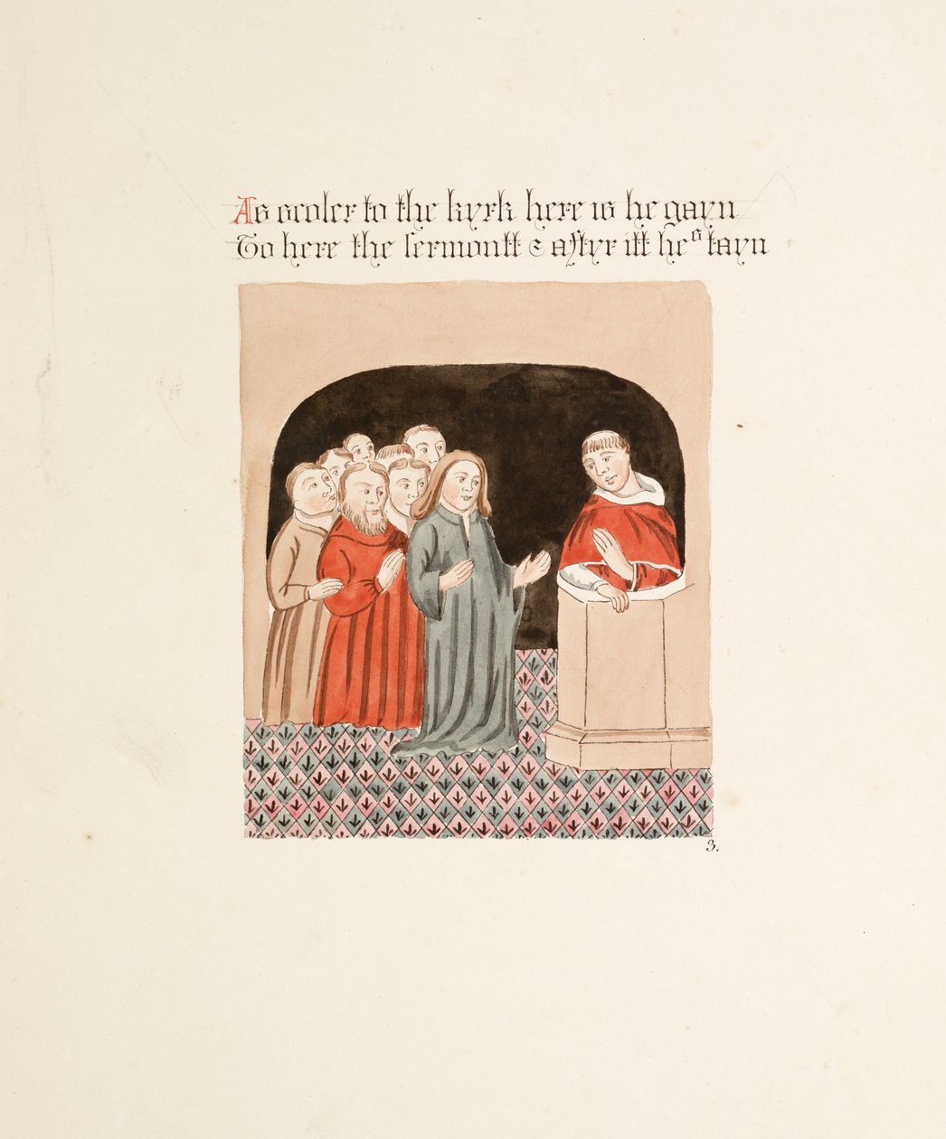 Ms. New Coll 380, f35r. The antiquities of the Cathedral Church of Saint Mary, Carlisle, drawn by Robert Carlile, 1795 (pen und ink and wc on paper) autorstwa Robert Carlile
