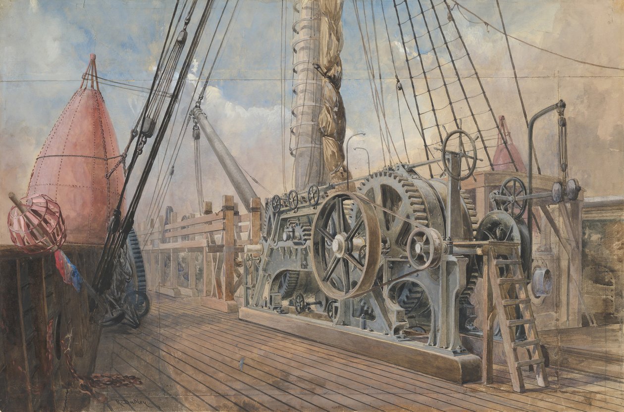 Pokład Wielkiego Wschodu, Koryta Kablowa itp., 1866, 1865-66. autorstwa Robert Charles Dudley