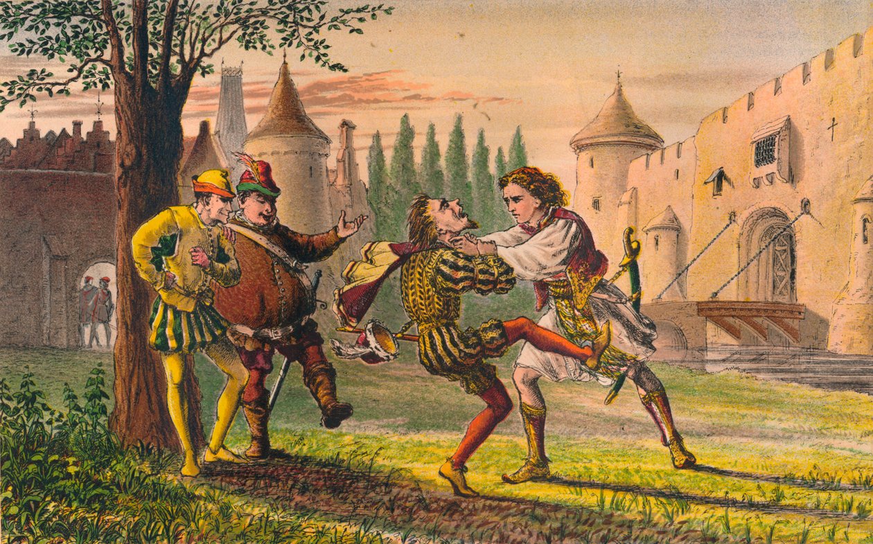 Sebastian: Dlaczego! Tam dla ciebie! I tam! I tam!, c1875 autorstwa Robert Charles Dudley