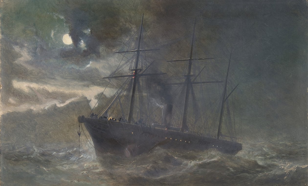 Albany buoying zatokę kabla 1865 w nocy 26 sierpnia 1866 1866. autorstwa Robert Charles Dudley