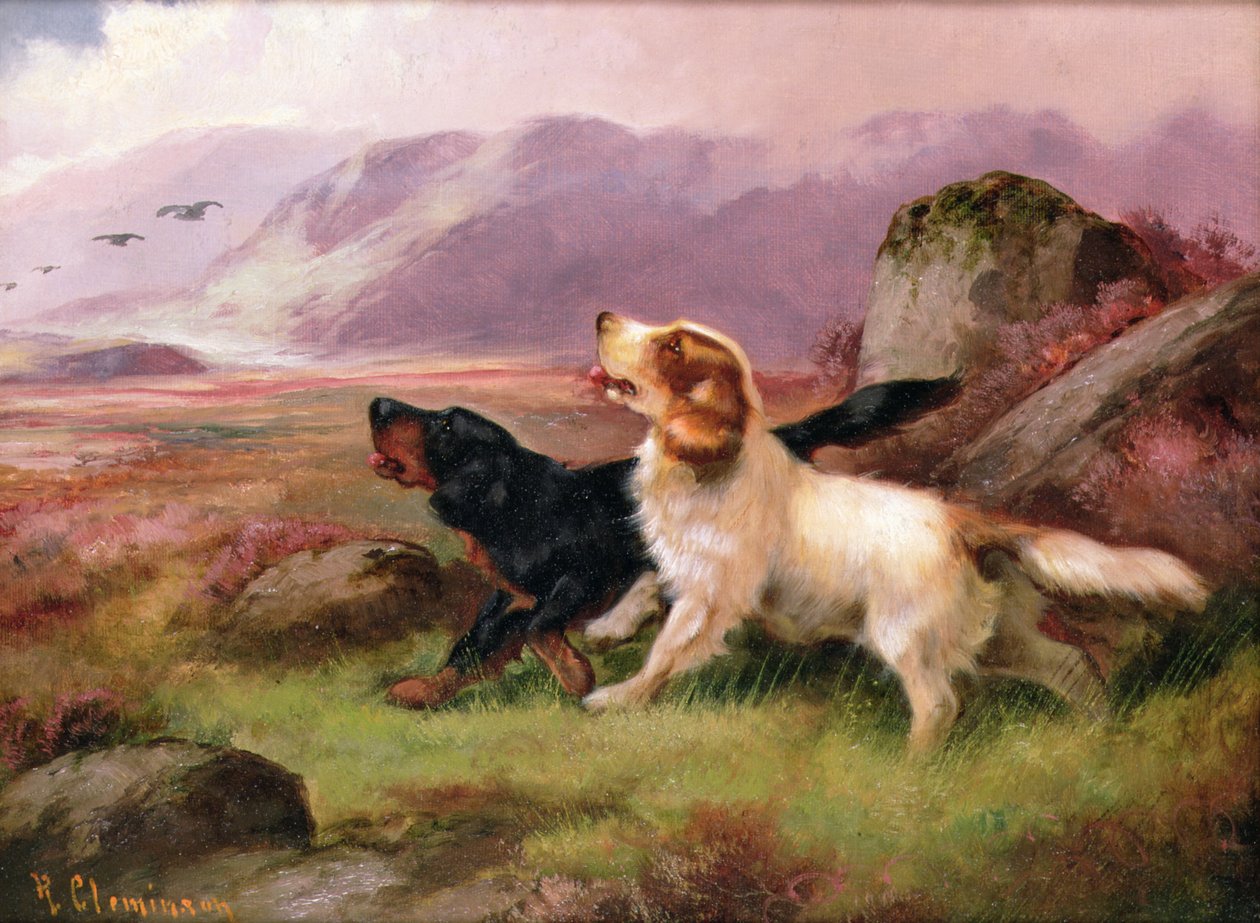 Gundogs (jeden z pary) autorstwa Robert Cleminson