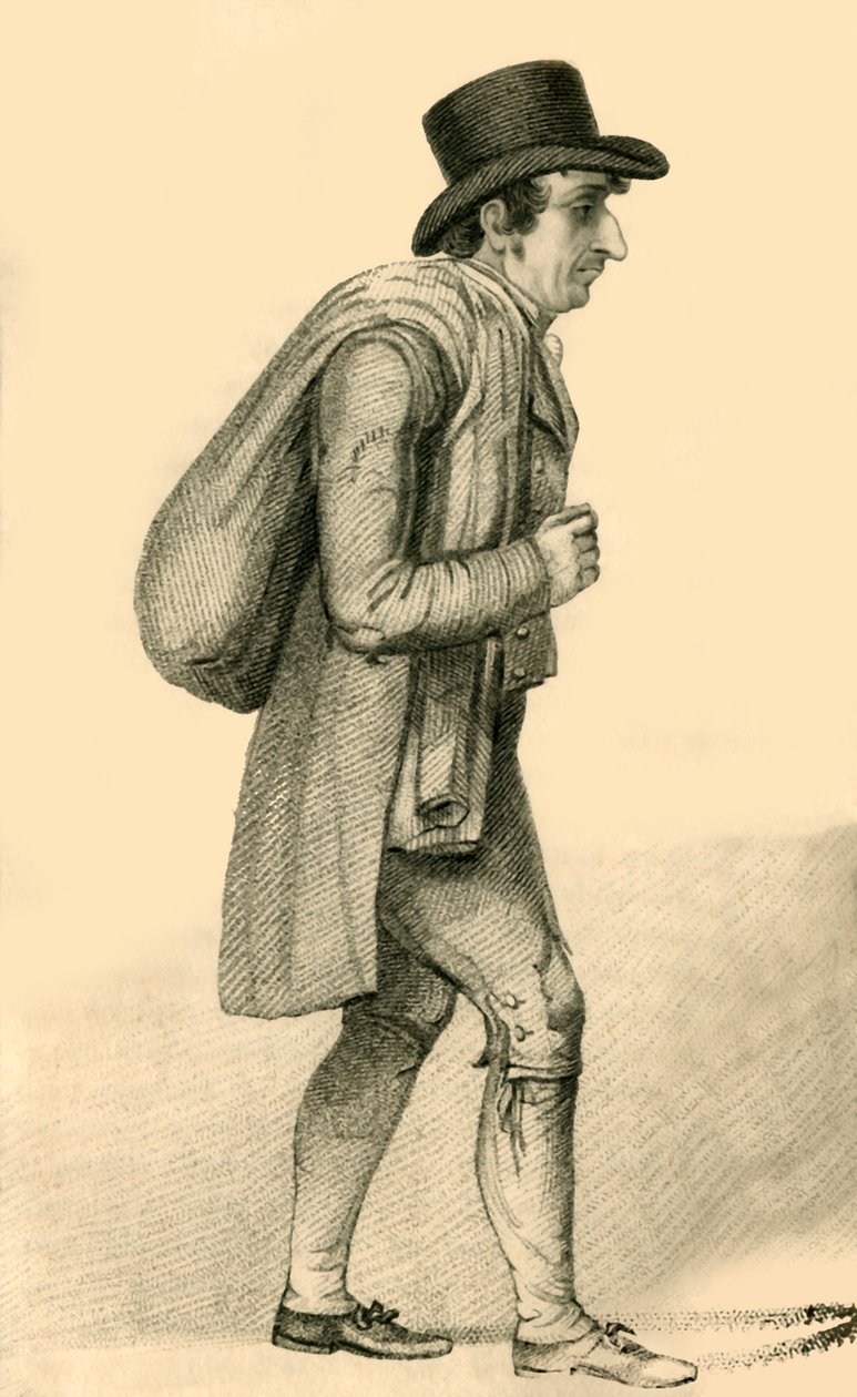 Henry Lemoine, ekscentryczny księgarz i autor, 1822. autorstwa Robert Cooper
