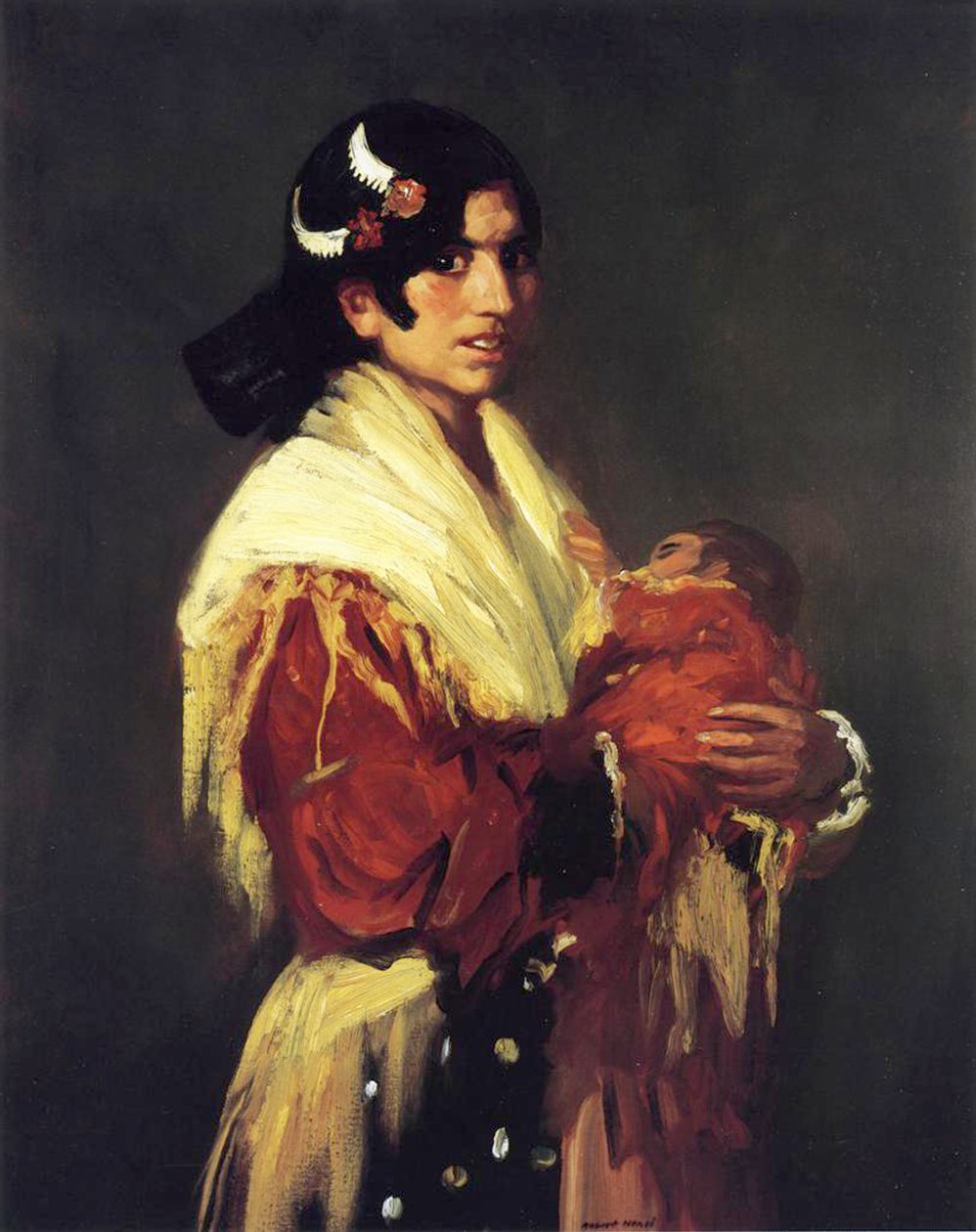 Cyganka i jej dziecko, 1906 autorstwa Robert Cozad Henri