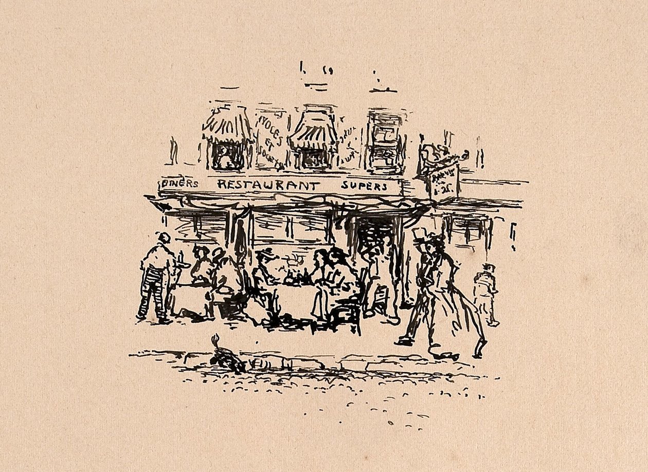 Gdzie jedliśmy w Dzielnicy Łacińskiej w Paryżu w 1896 r. autorstwa Robert Cozad Henri