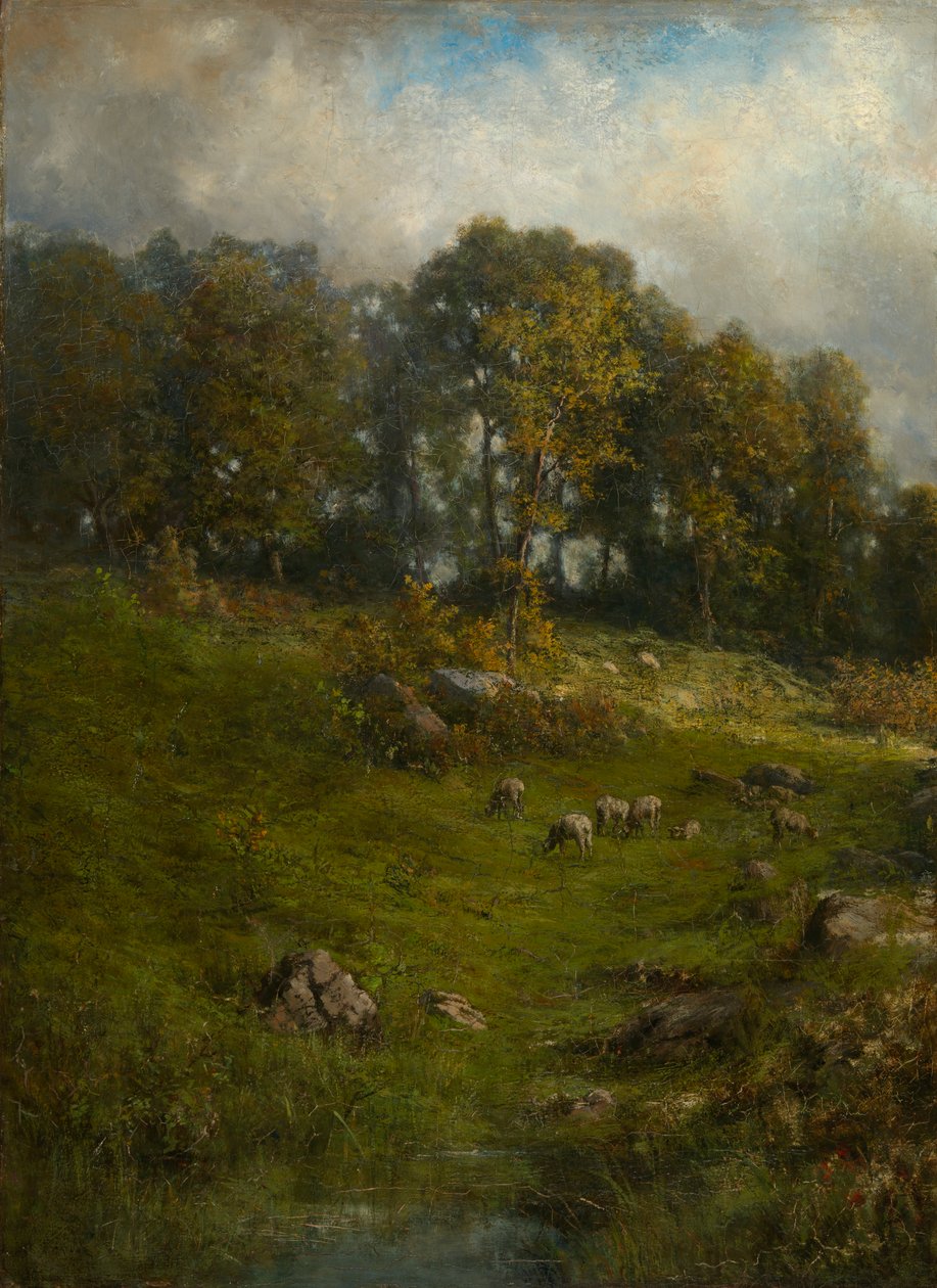 Pastwisko na zboczu wzgórza, koniec XIX i początek XX wieku. autorstwa Robert Crannell Minor