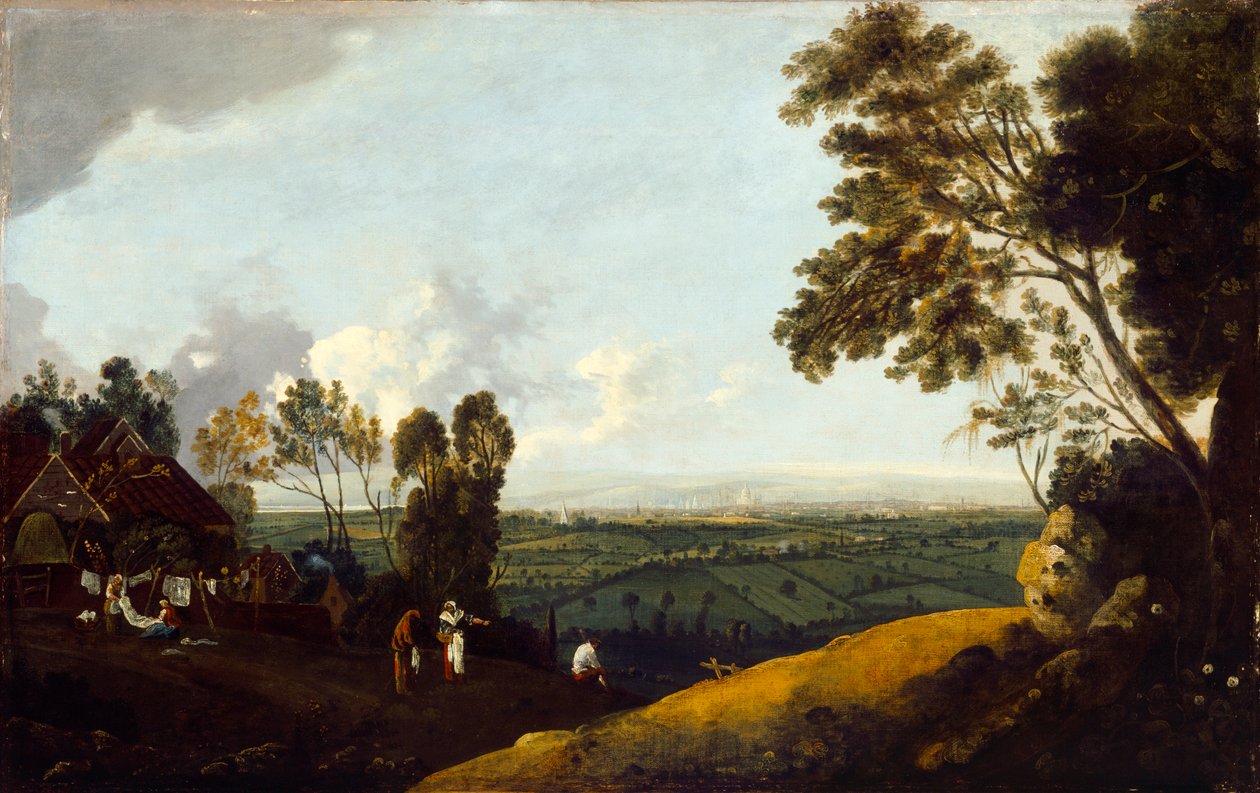 Widok Londynu z Highgate, ok. 1775 r. (olej na płótnie) autorstwa Robert Crone