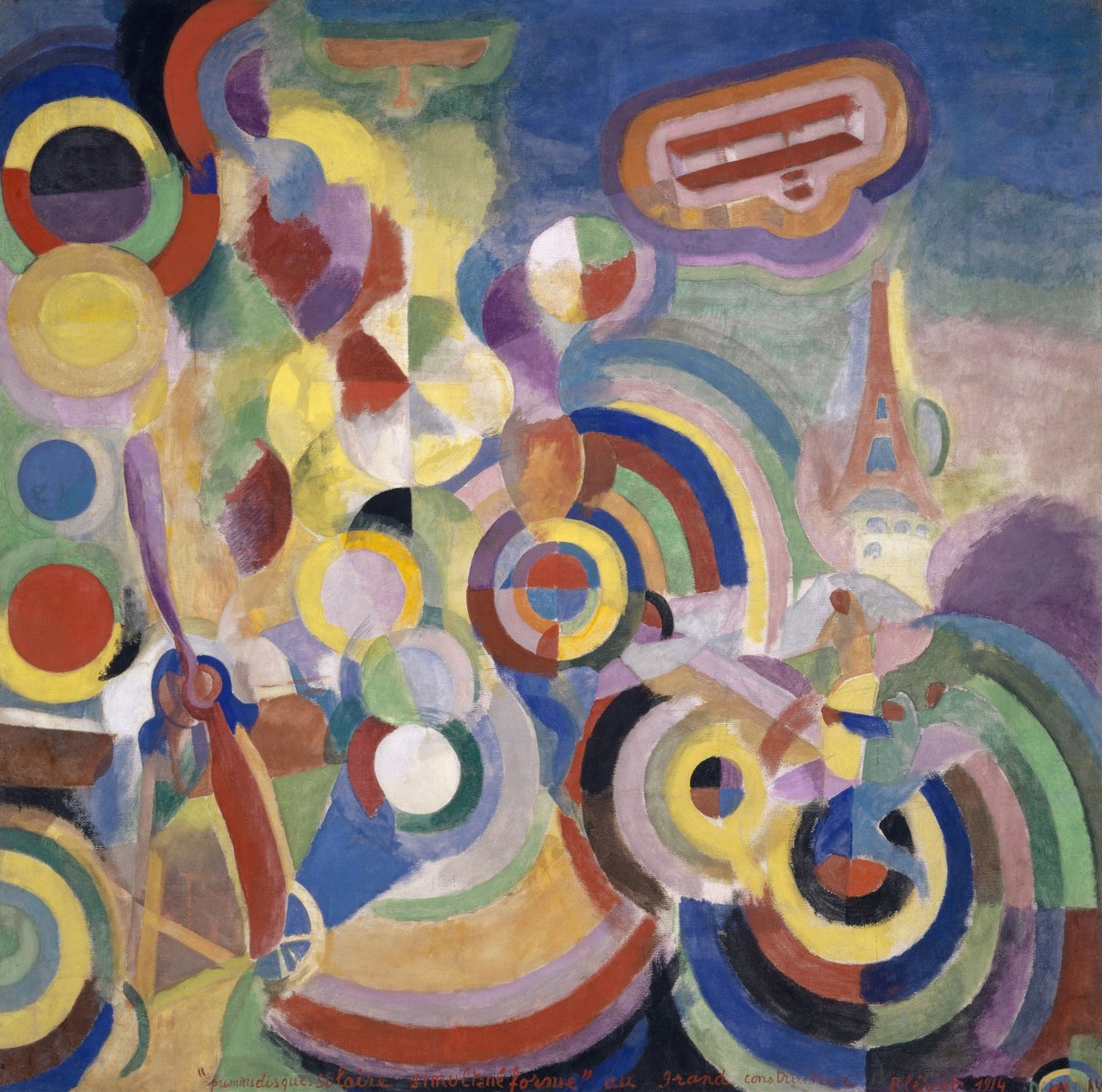 Hołd dla Blériota, 1914. autorstwa Robert Delaunay