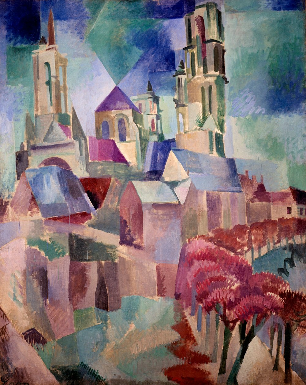 Les Tours de Laon Obraz Roberta Delaunaya (1885-1941) 1912 Nd. 1,3x1,62 m Paryż, musee national d