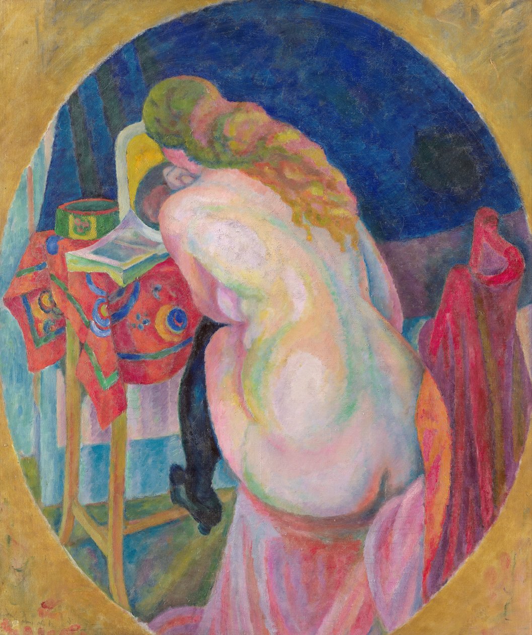 Naga kobieta czytająca autorstwa Robert Delaunay