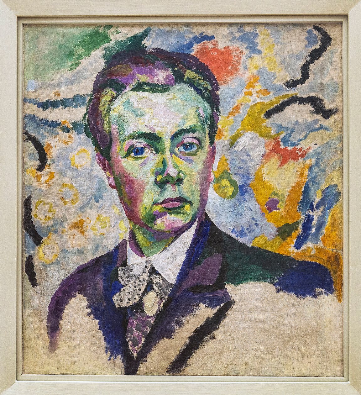Autoportret - Delaunay Robert (1885-1941) - Zima 1905-1906 - Wysokość: 0,54 m - Długość: 0,46 m - Paryż, Centre Pompidou - Musee national d