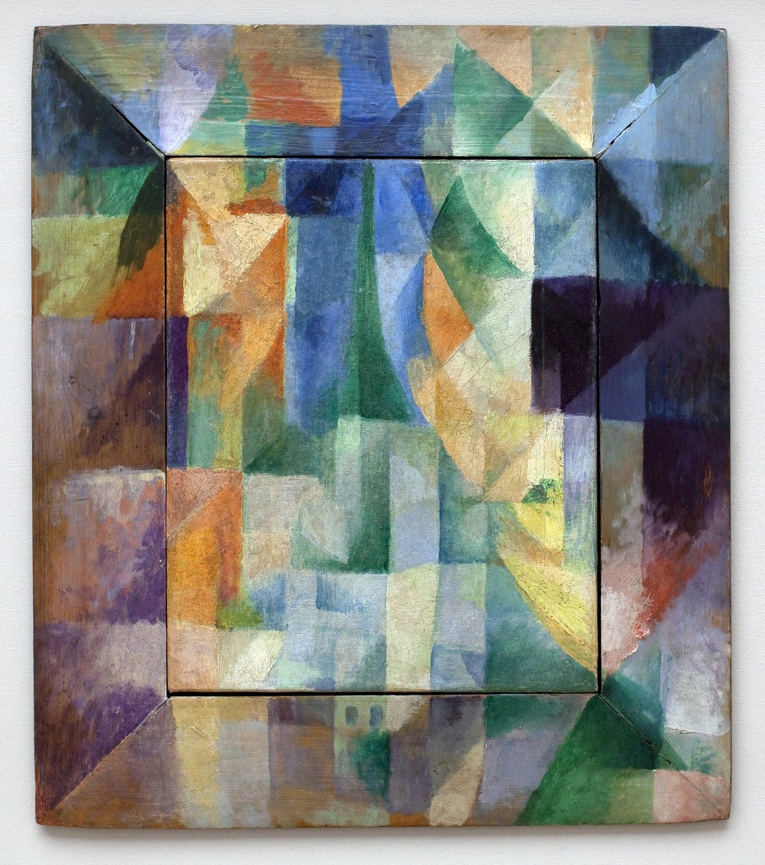 Jednoczesne okna na miasto. Część 1, drugi wzór, pierwsza replika. Obraz Roberta Delaunaya (1885-1941), olej na płótnie autorstwa Robert Delaunay