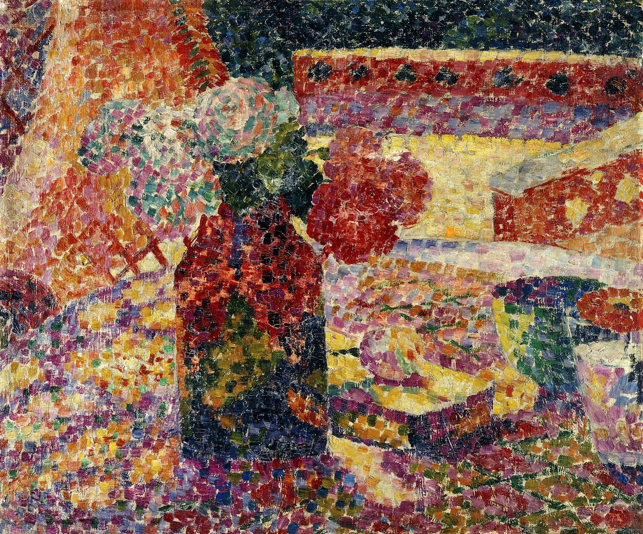 Martwa natura z wazą kwiatów, ok. 1907 (olej na płótnie) autorstwa Robert Delaunay