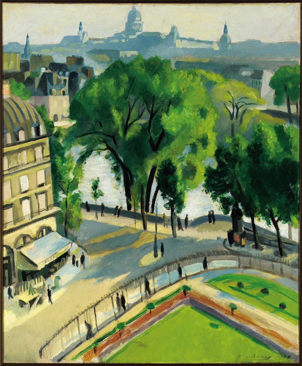 Widok na Quai du Louvre autorstwa Robert Delaunay