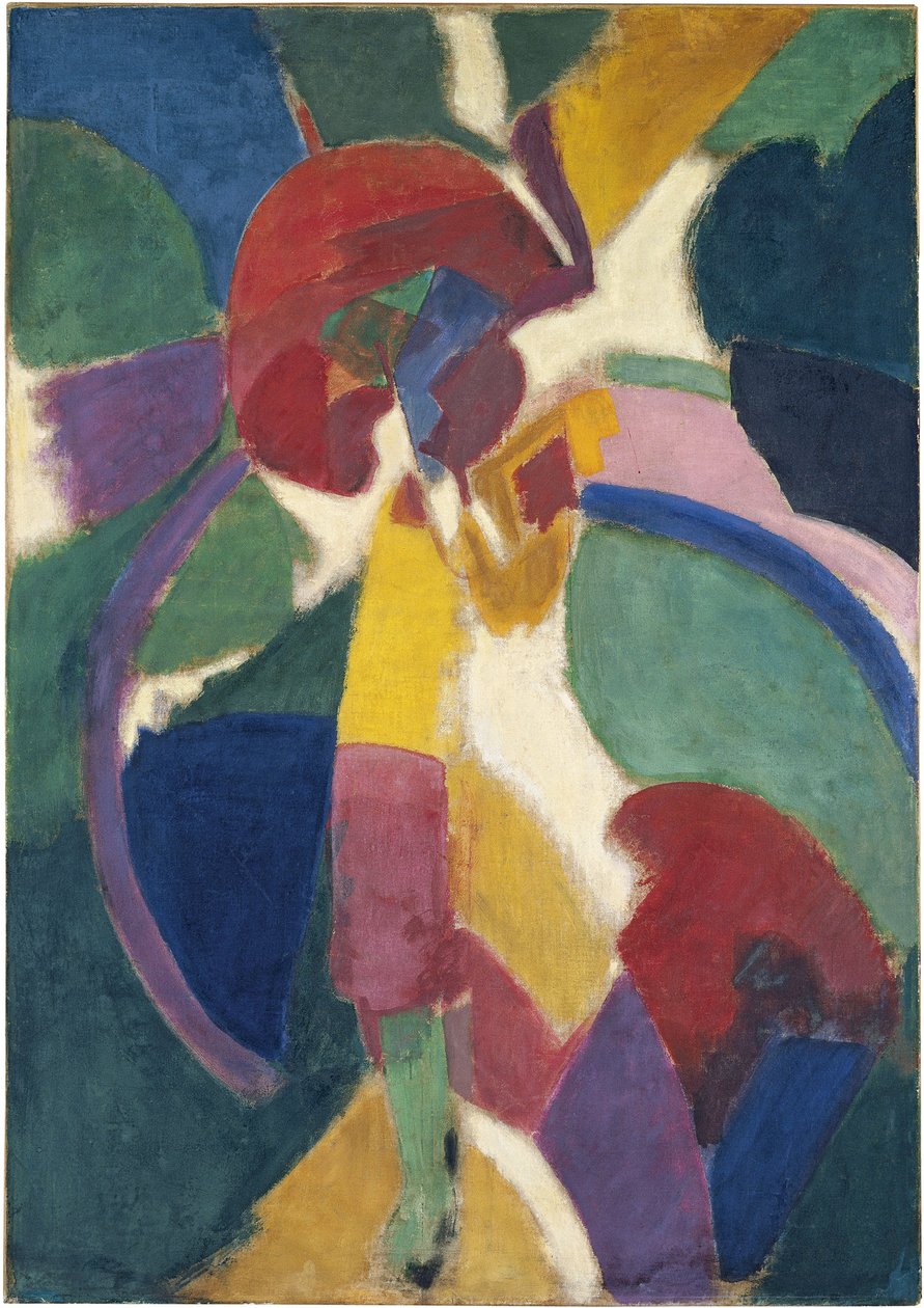 Kobieta z parasolką, 1913 autorstwa Robert Delaunay