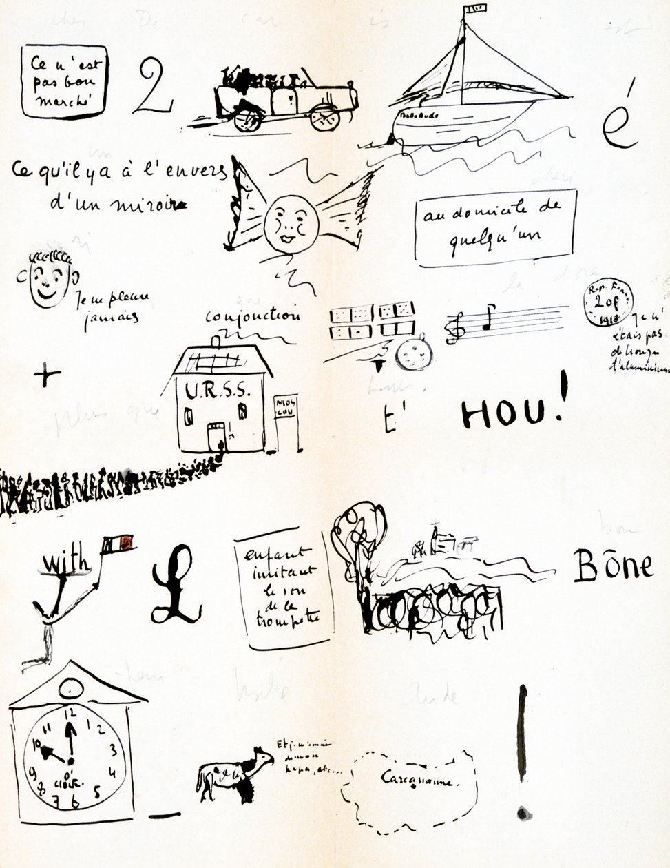 Rebus: Hou!, ok. 1920-1945 autorstwa Robert Desnos