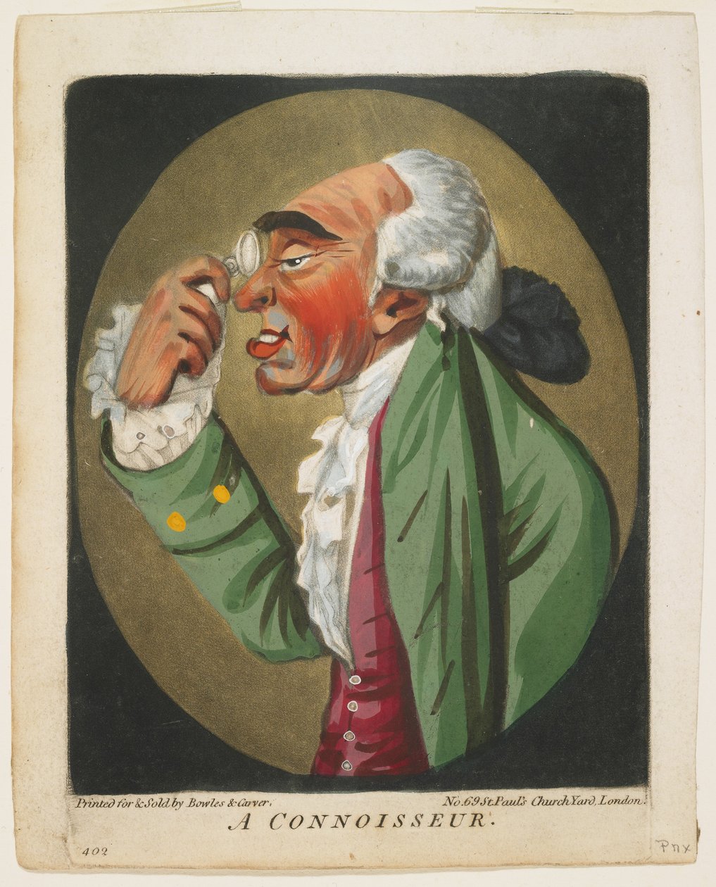 Koneser, z Księgi głów, 1795 autorstwa Robert Dighton